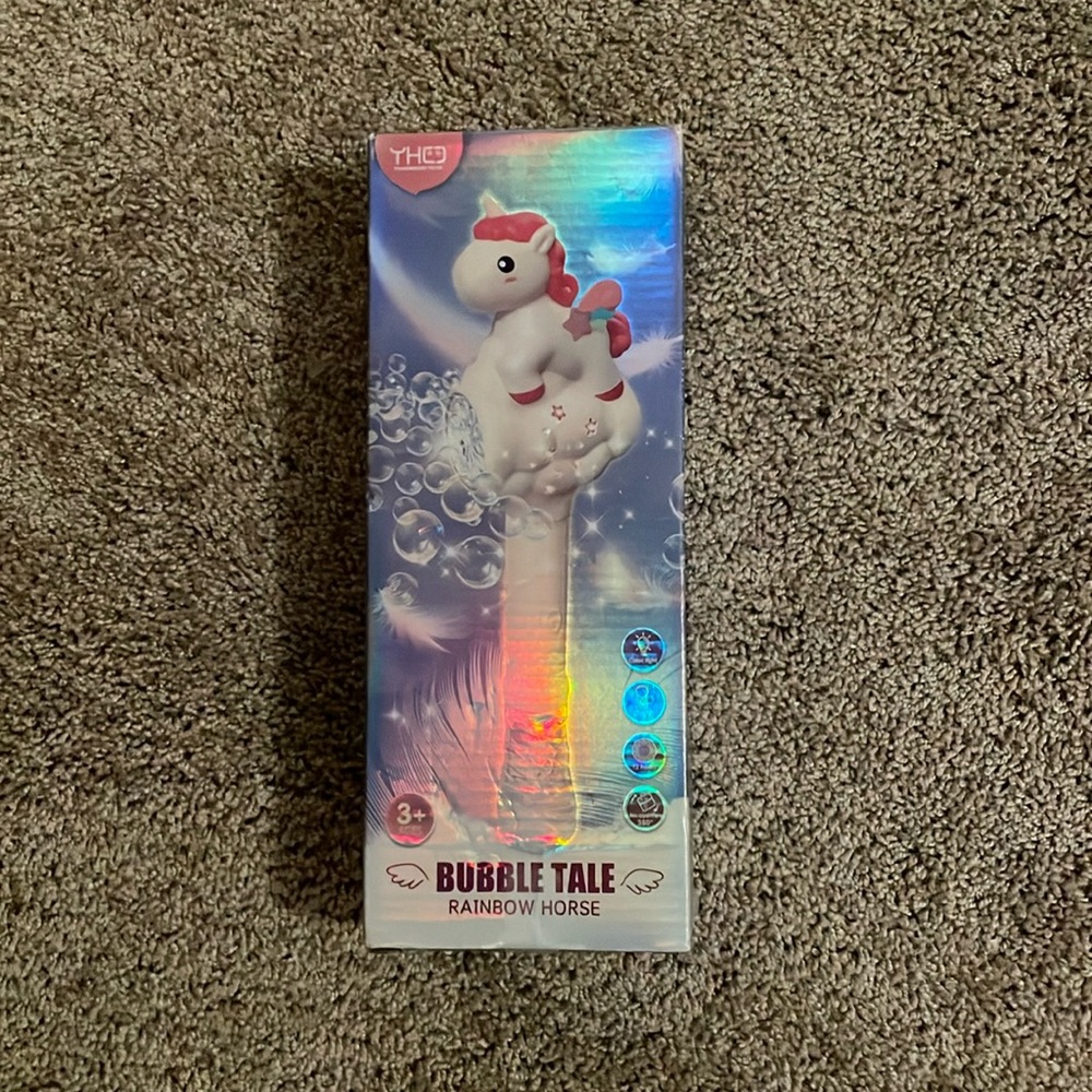 Unicorn bubble making machine